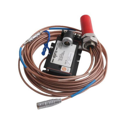 EPRO PR6424/002-131 Eddy Current Sensor with M18 x 1.5  Thread and 8m Open Lead Cable for Non-Contact Displacement Measurement