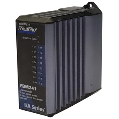 Foxboro FBM241 PLC I/O Module with 8 Input and 8 Output Isolated Channels for Redundant Configurations in Compact Design